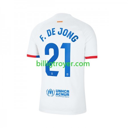 Billige Fotballdrakter FC Barcelona Frenkie de Jong 21 Bortedraktsett 2023/24 Kortermet